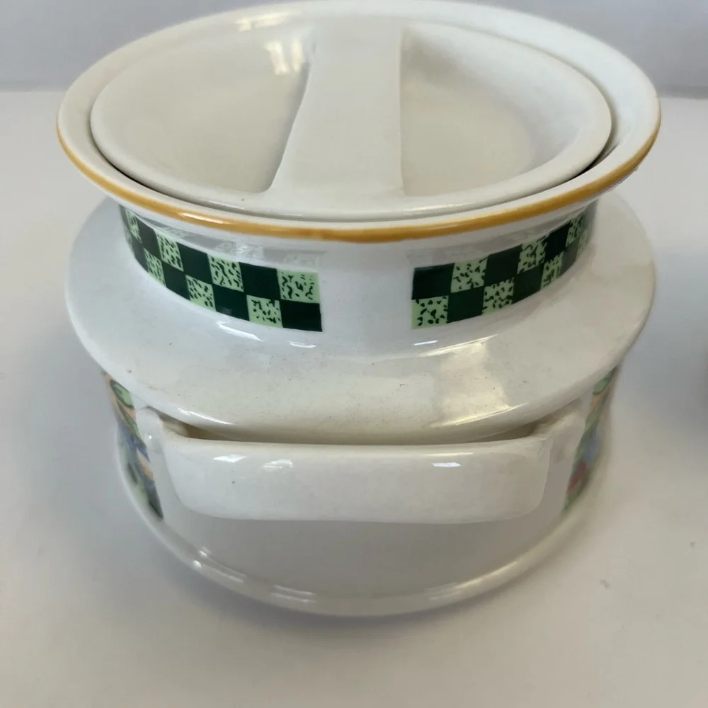Tienshan Lancaster Tulips Creamer and Sugar Set